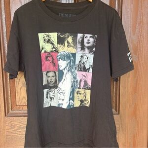 Taylor Swift The Eras Tour T Shirt Size Large Black 100% Cotton